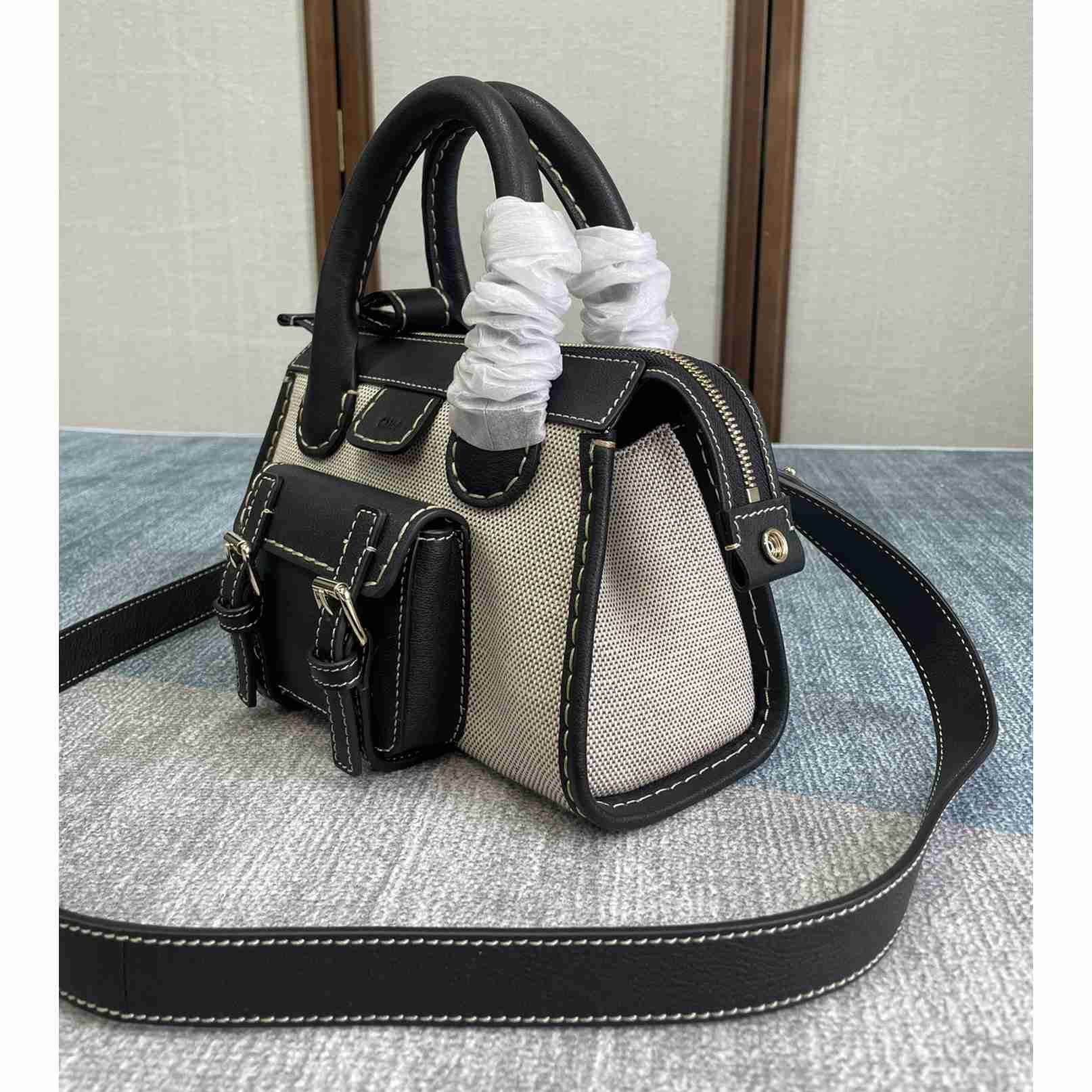 Chloe Edith Beige Black Mini In Shoulder Bags(26.5-16-11cm) - PerfectKickZ