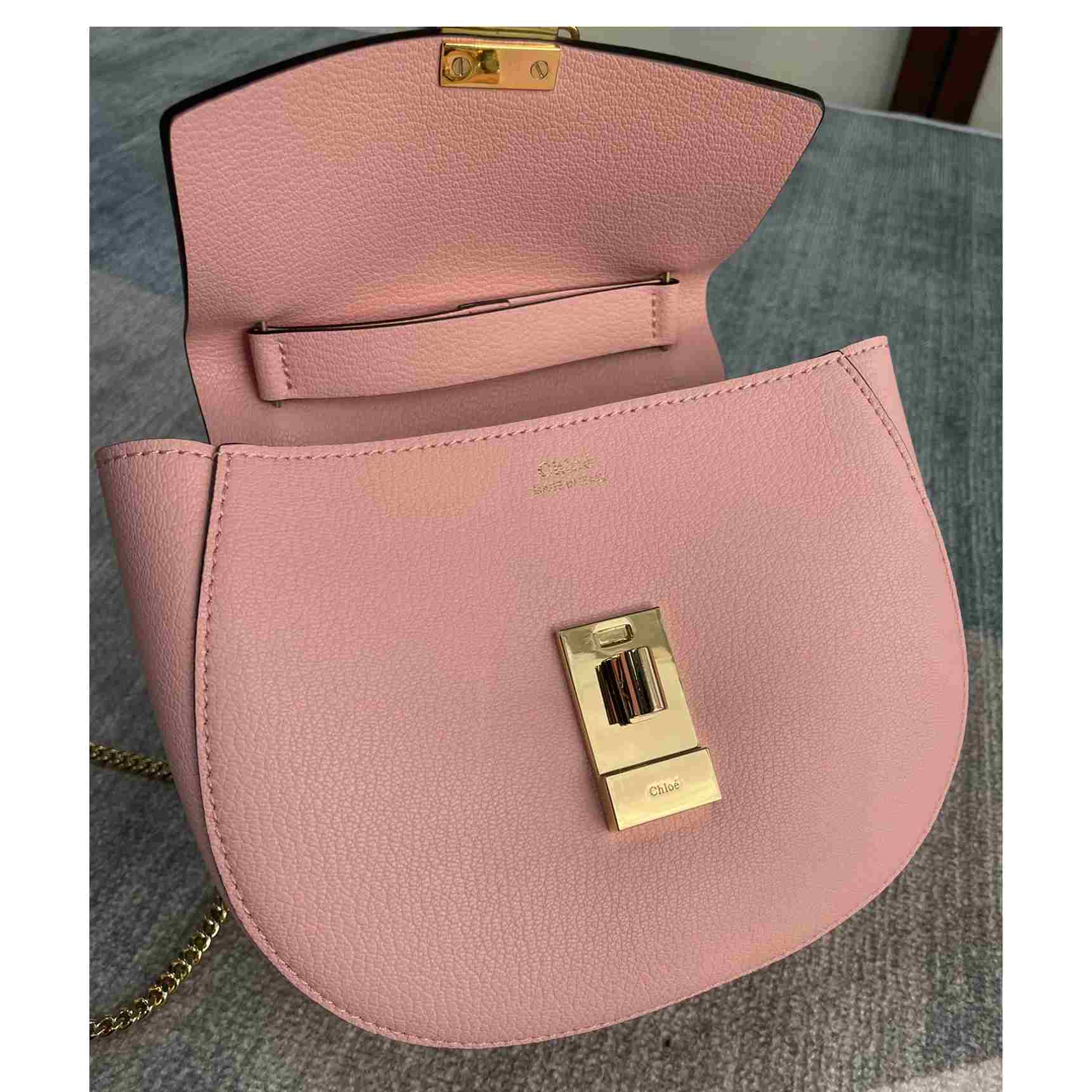 Chloe Drew Shoulder Bag In Small Grain Lambskin(19-7-16cm) - PerfectKickZ