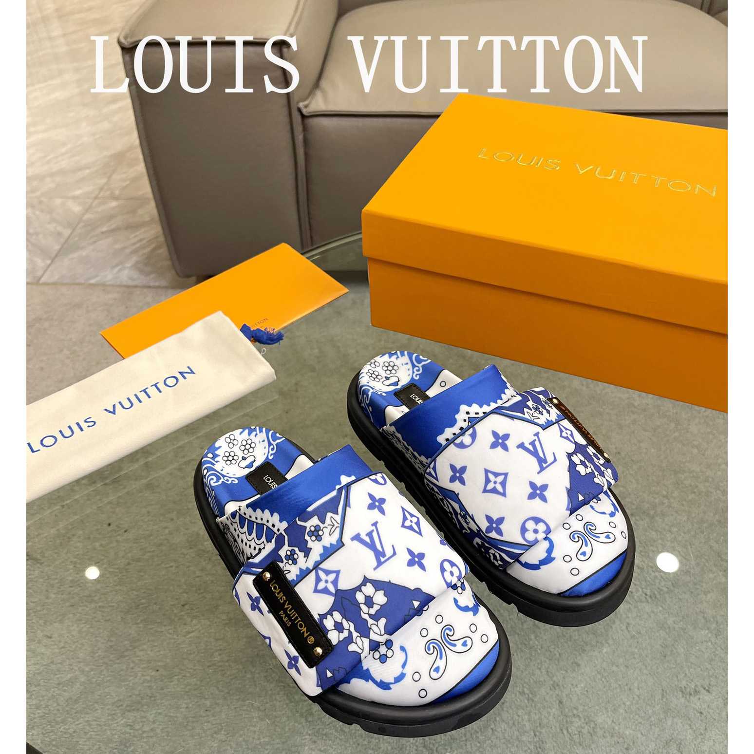 Louis Vuitton Slipper Pillow Flat Comfort Mule        1AAM52 - PerfectKickZ
