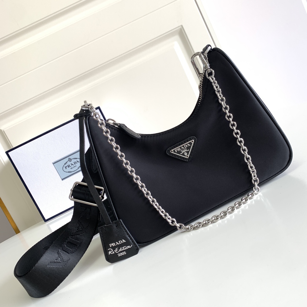 Prada Re-Edition 2005 Re-Nylon Bag(23-12-6CM) - PerfectKickZ