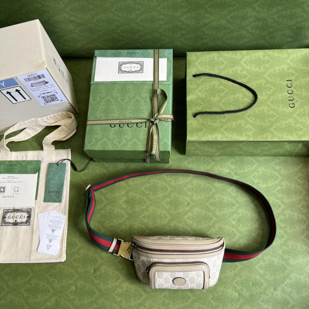 Gucci Belt Bag With Interlocking G(23x 12x 2.5cm) - 
