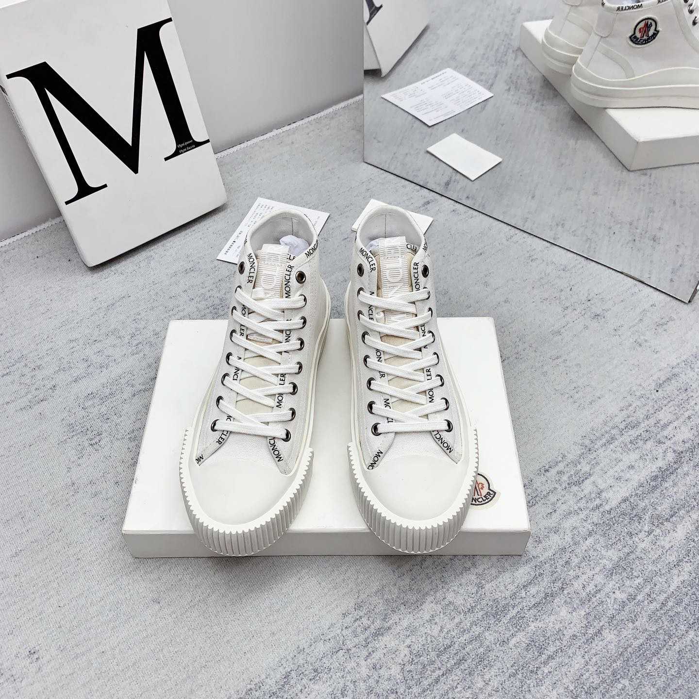 Moncler White Lissex Sneakers - PerfectKickZ