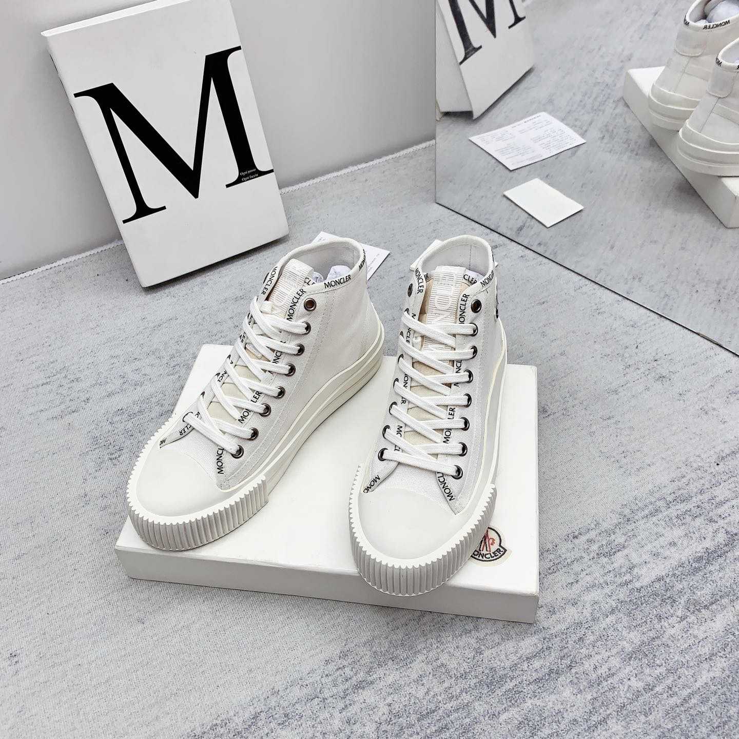 Moncler White Lissex Sneakers - PerfectKickZ