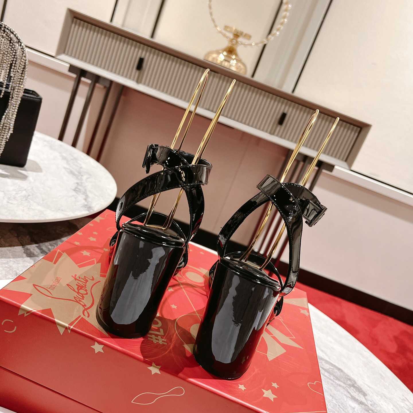 Christian Louboutin Miss Sabina Patent Sandals 85 - PerfectKickZ