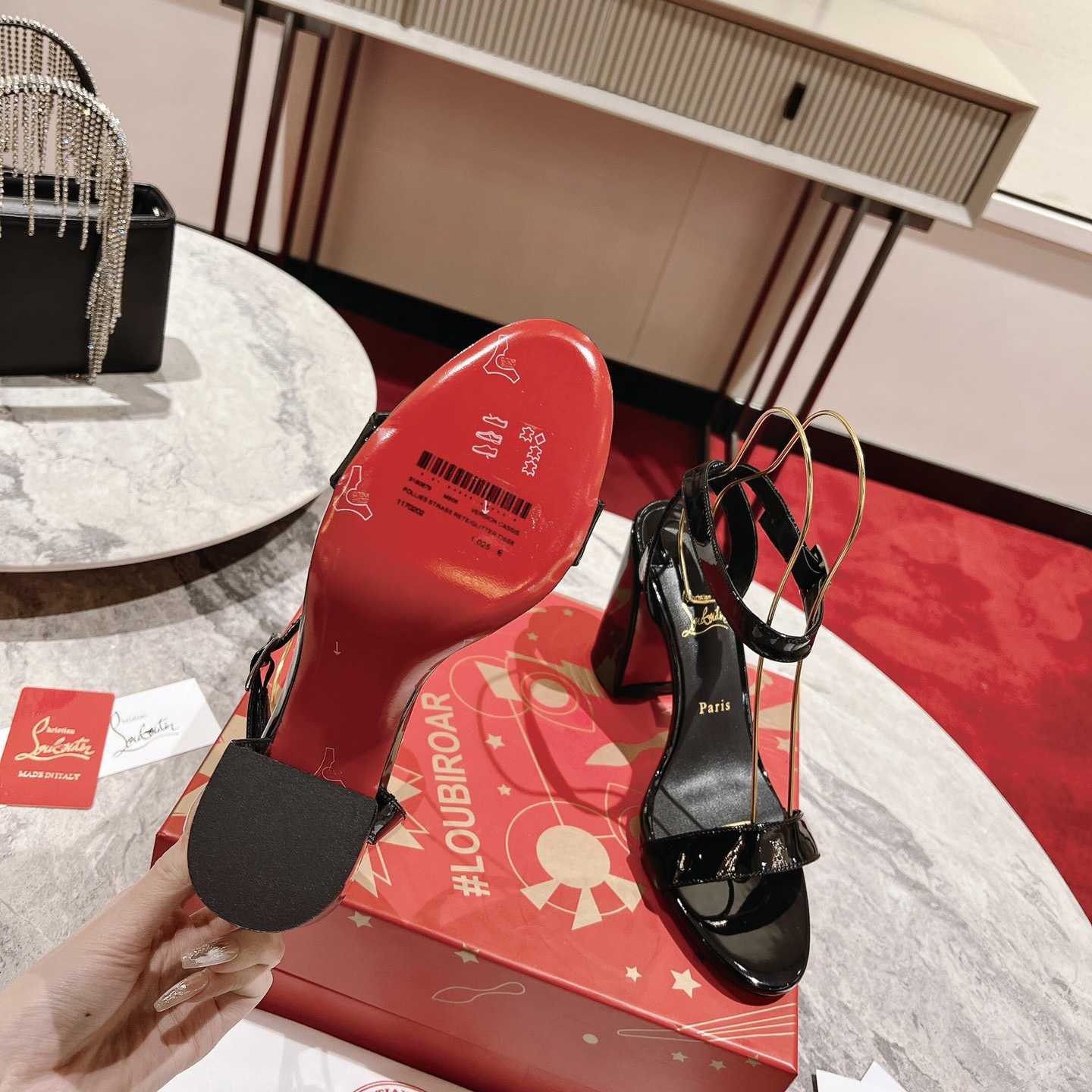 Christian Louboutin Miss Sabina Patent Sandals 85 - PerfectKickZ