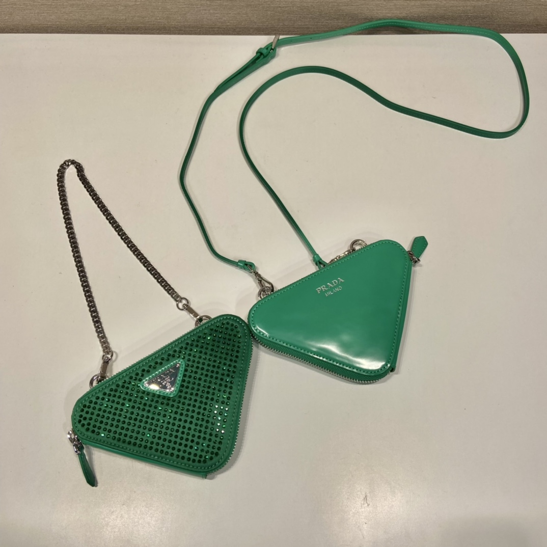 Prada Embellished Satin And Leather Mini-Pouch - PerfectKickZ