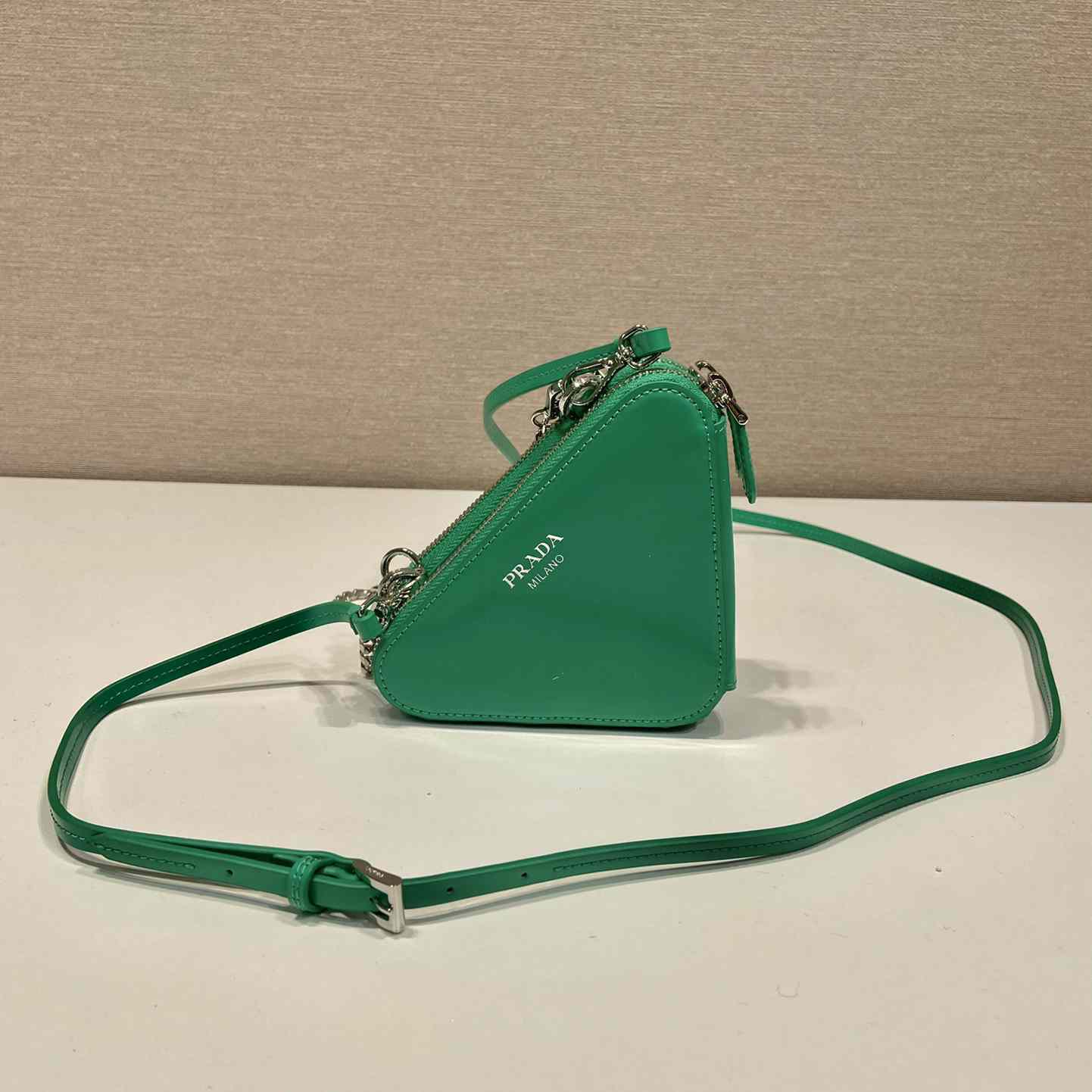 Prada Embellished Satin And Leather Mini-Pouch - PerfectKickZ