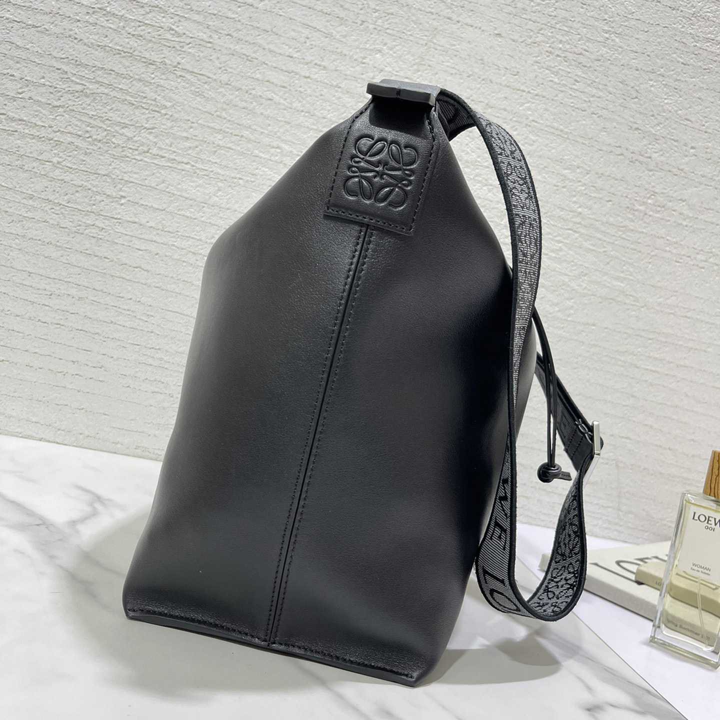 Loewe Cubi Crossbody Bag In Supple Smooth Calfskin And Jacquard - PerfectKickZ