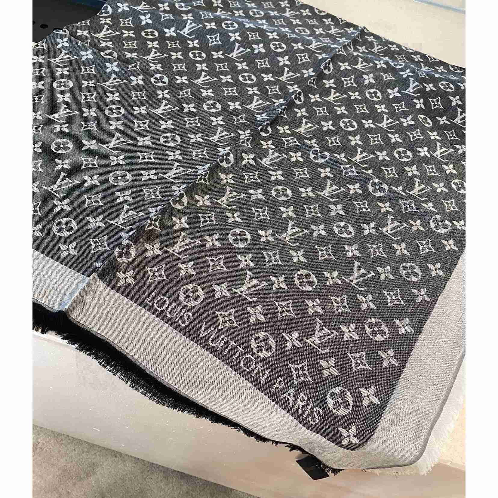 Louis Vuitton Monogram Denim Shawl - PerfectKickZ