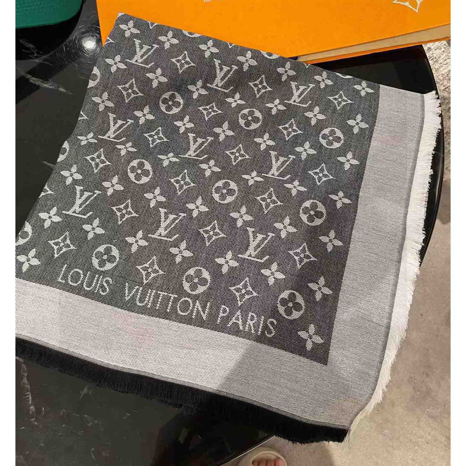 Louis Vuitton Monogram Denim Shawl - PerfectKickZ