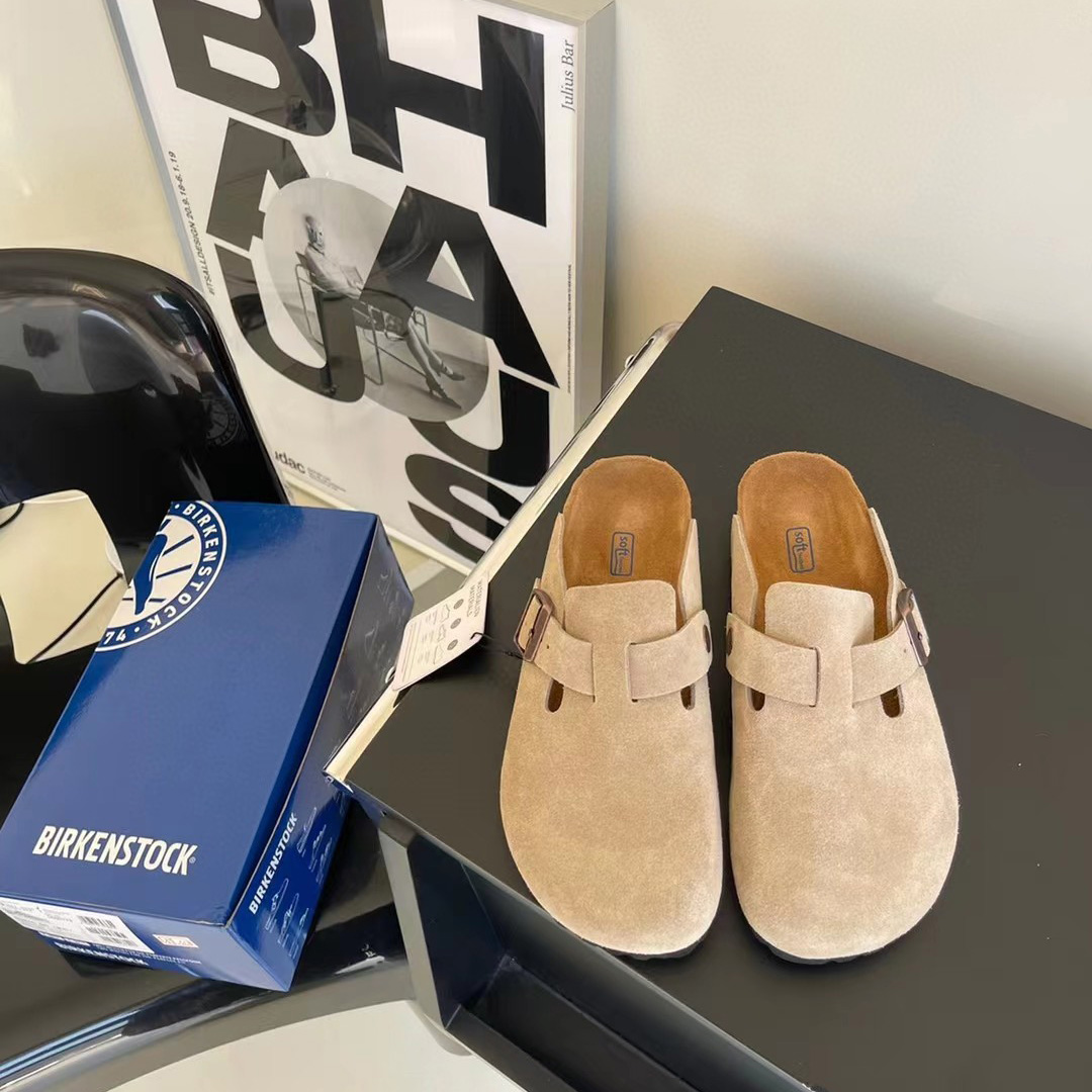 Birkenstock Boston Soft Footbed Suede Leather - PerfectKickZ