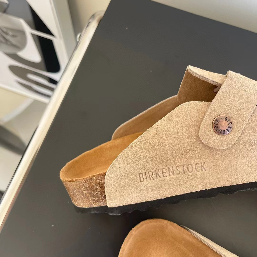Birkenstock Boston Soft Footbed Suede Leather - PerfectKickZ