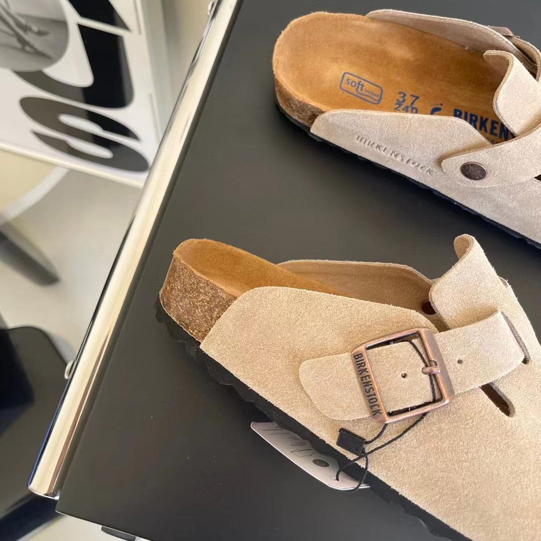 Birkenstock Boston Soft Footbed Suede Leather - PerfectKickZ