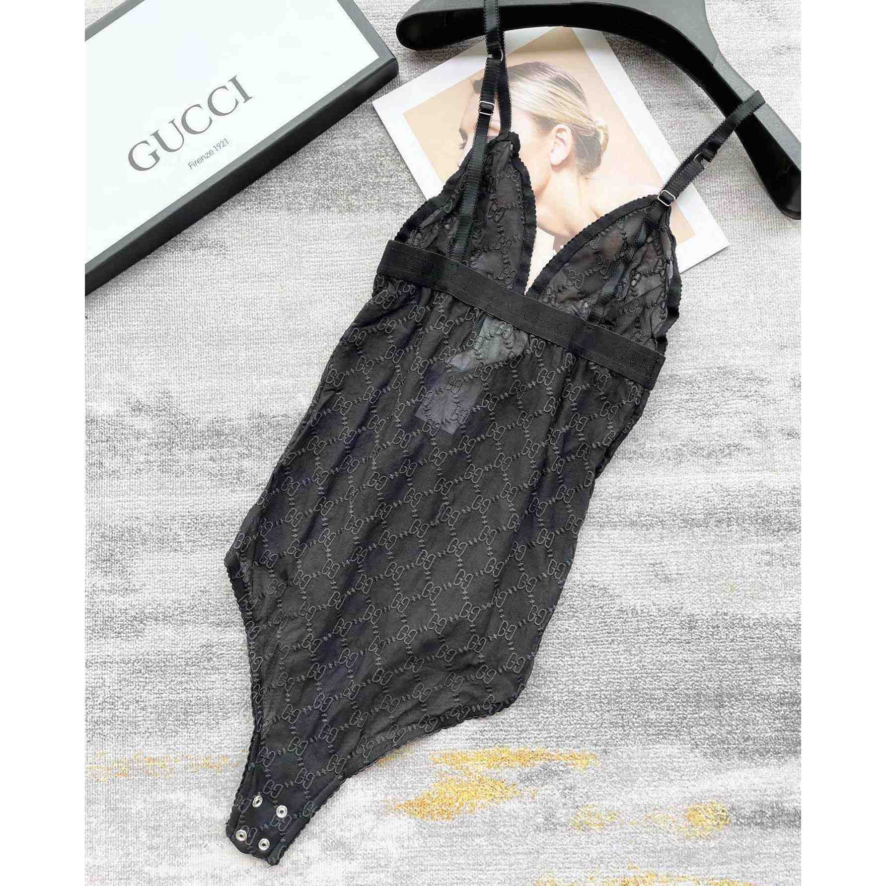 Gucci GG Tulle Bodysuit - PerfectKickZ