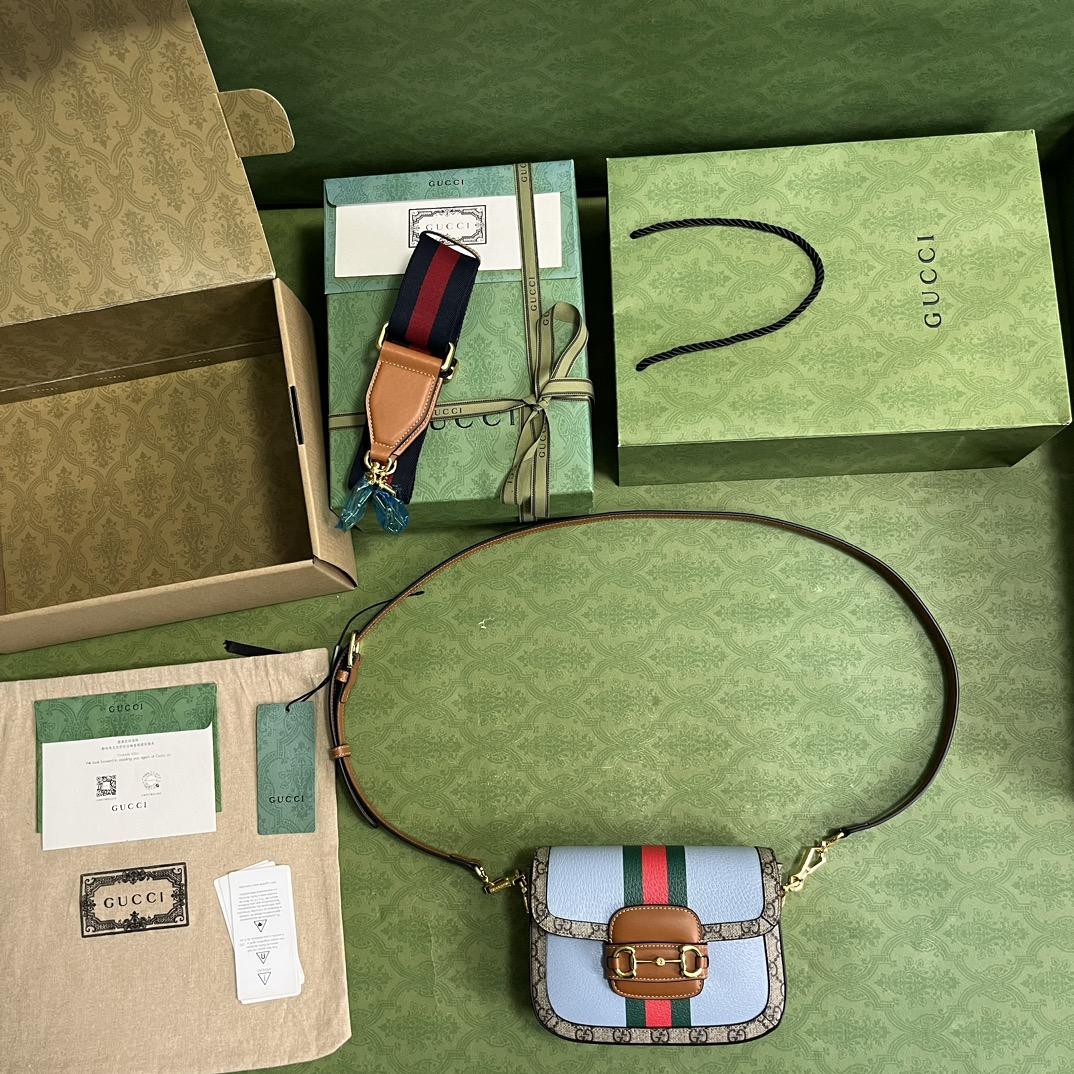Gucci Horsebit 1955 Mini Bag(20.5-14.5-5cm)   - PerfectKickZ