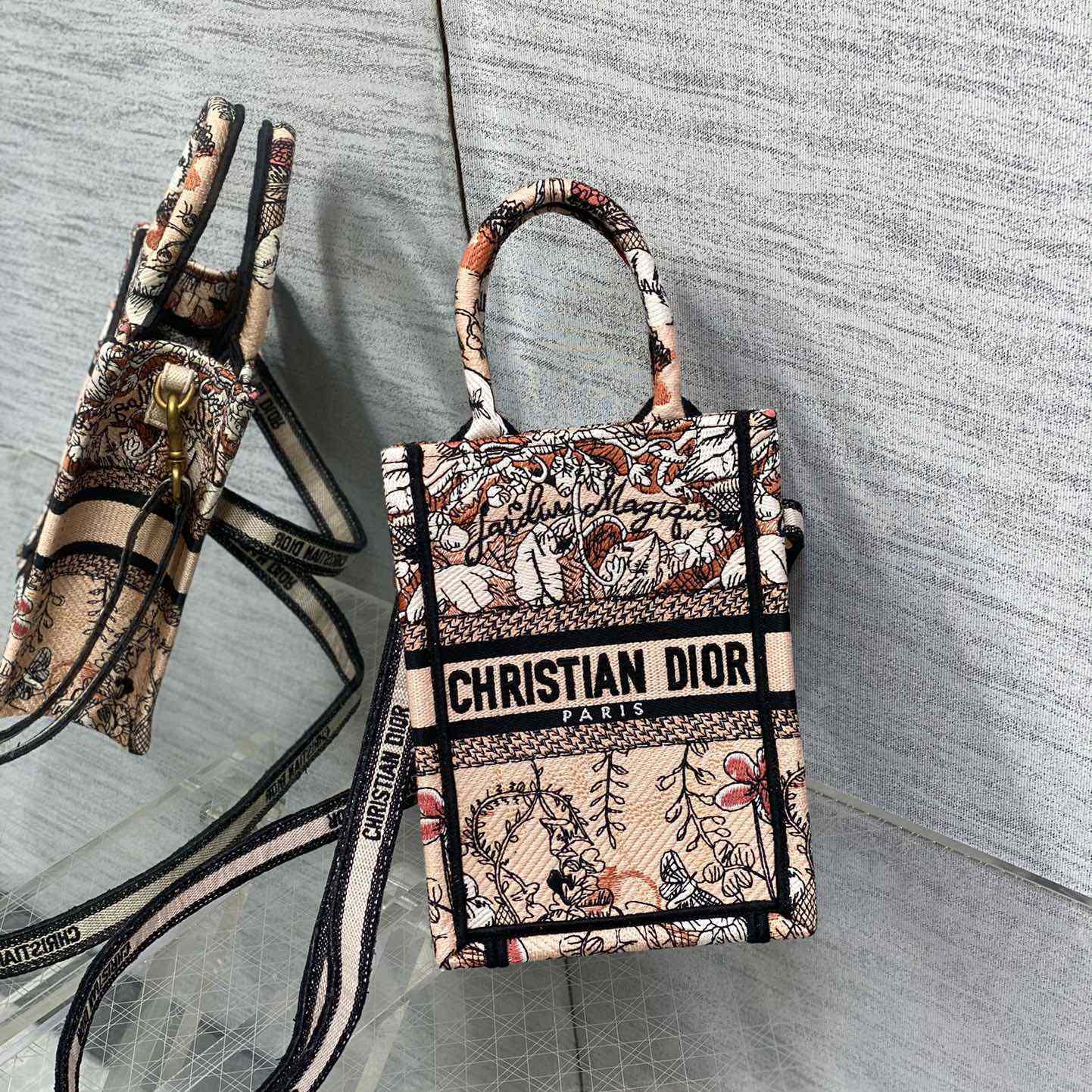 Dior Mini Dior Book Tote Phone Bag - PerfectKickZ