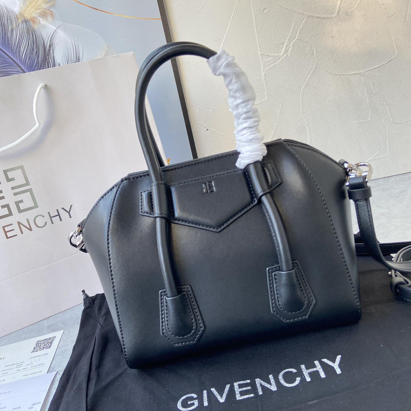 Givenchy Mini Antigona Lock Bag In Box Leather (23*27*13cm) - PerfectKickZ