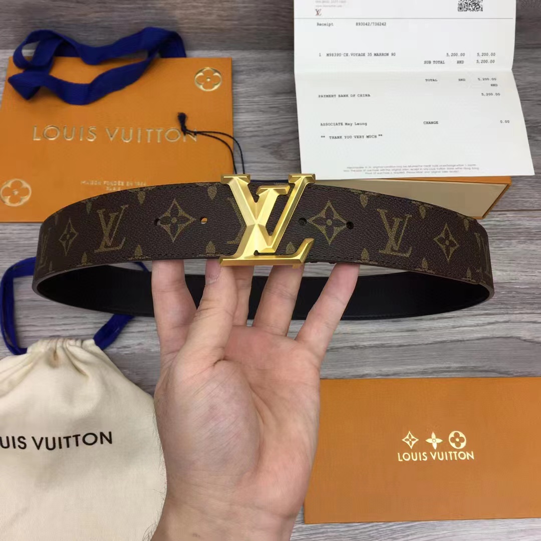 Louis Vuitton LV Initiales Reversible Belt   - PerfectKickZ