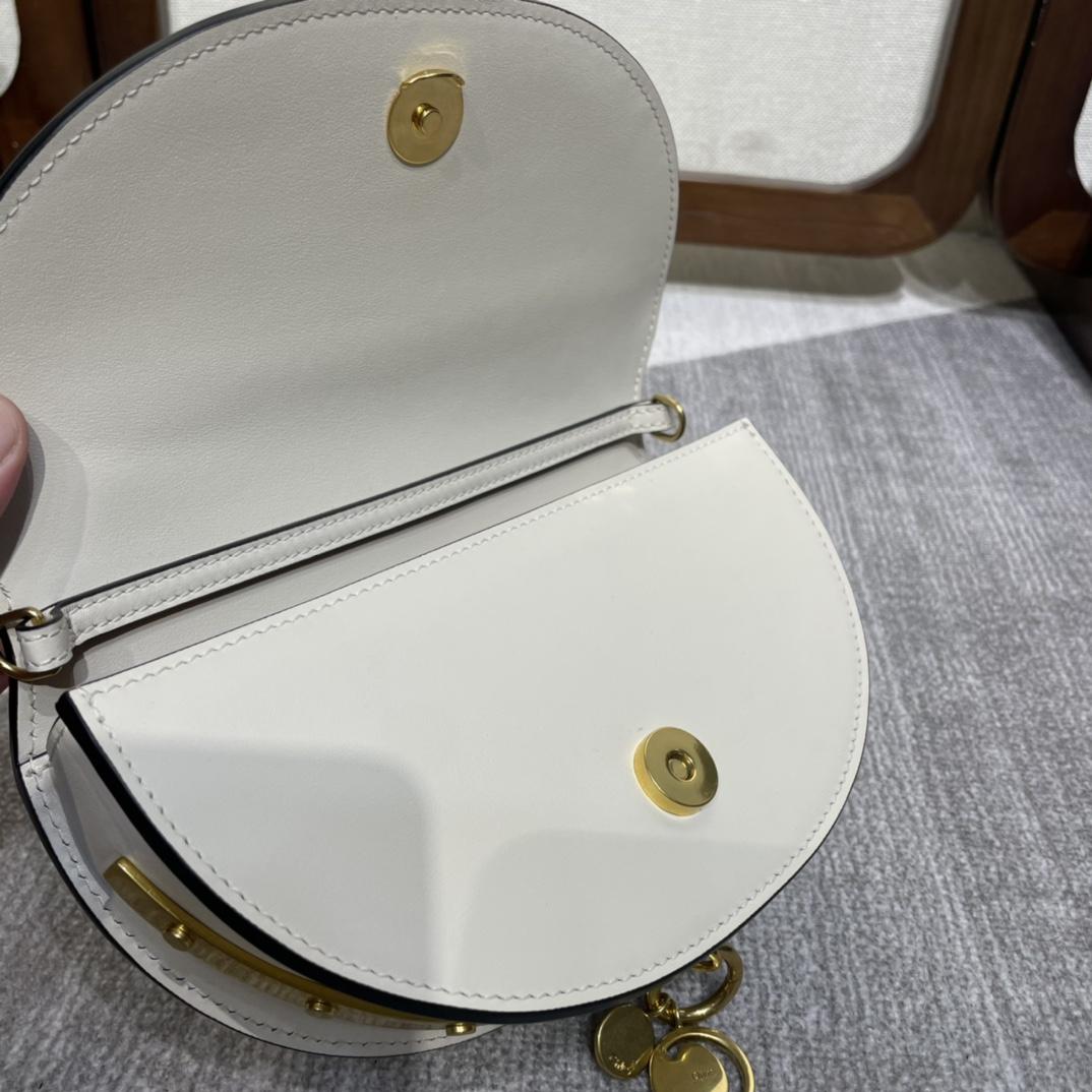 Chloe Women's White Nile Minaudiere Croc Bag (20*6.5*12cm) - PerfectKickZ