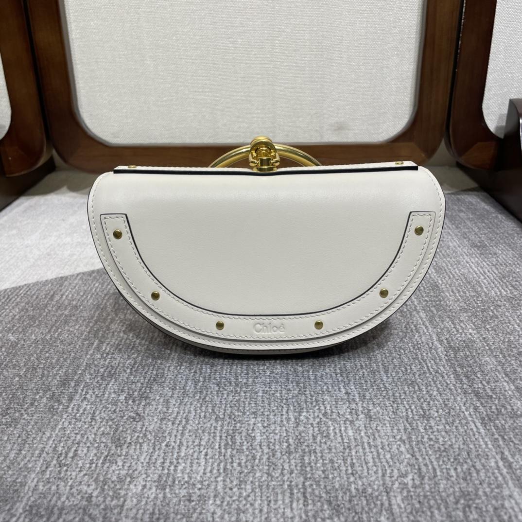 Chloe Women's White Nile Minaudiere Croc Bag (20*6.5*12cm) - PerfectKickZ
