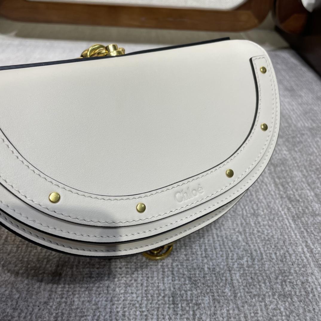 Chloe Women's White Nile Minaudiere Croc Bag (20*6.5*12cm) - PerfectKickZ