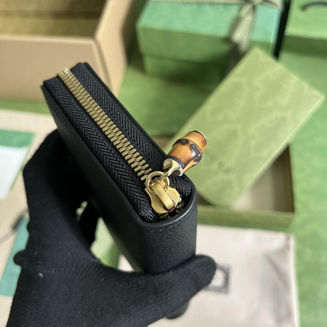 Gucci Zip Around Wallet With Bamboo(19.5*11*3cm) - PerfectKickZ