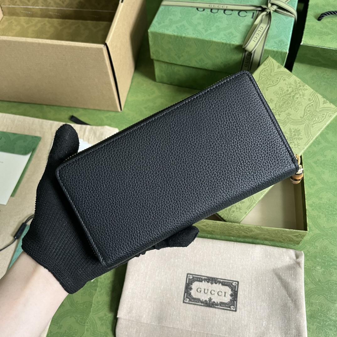 Gucci Zip Around Wallet With Bamboo(19.5*11*3cm) - 