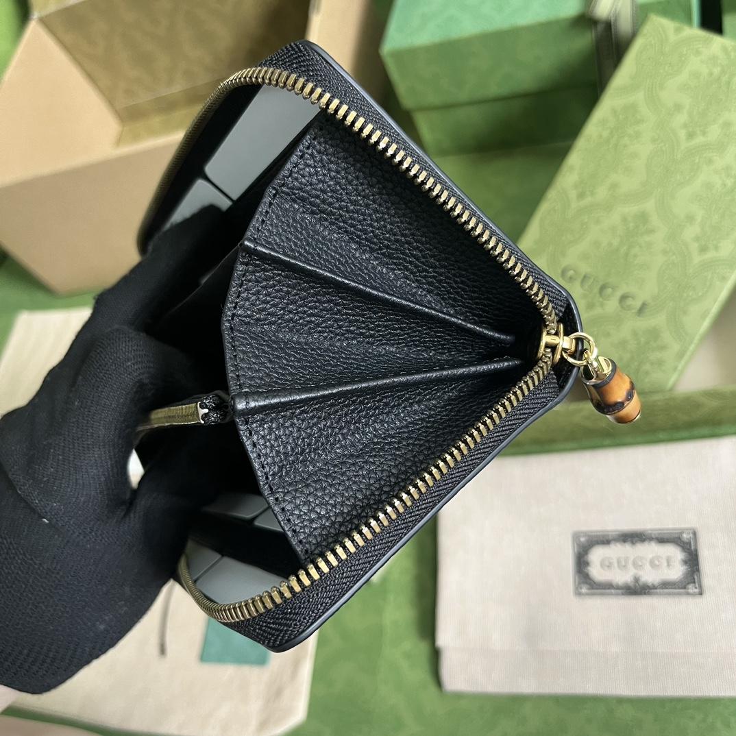 Gucci Zip Around Wallet With Bamboo(19.5*11*3cm) - 