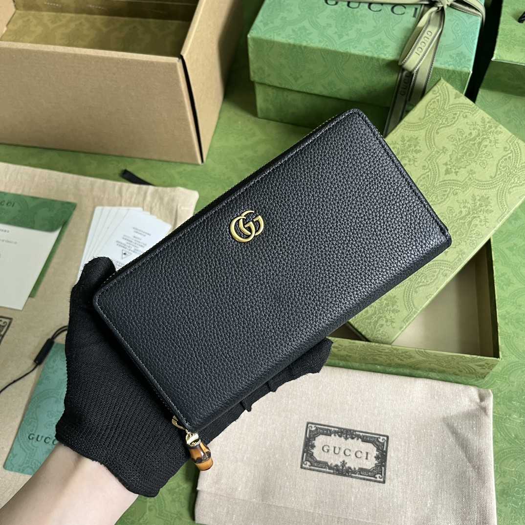 Gucci Zip Around Wallet With Bamboo(19.5*11*3cm) - PerfectKickZ