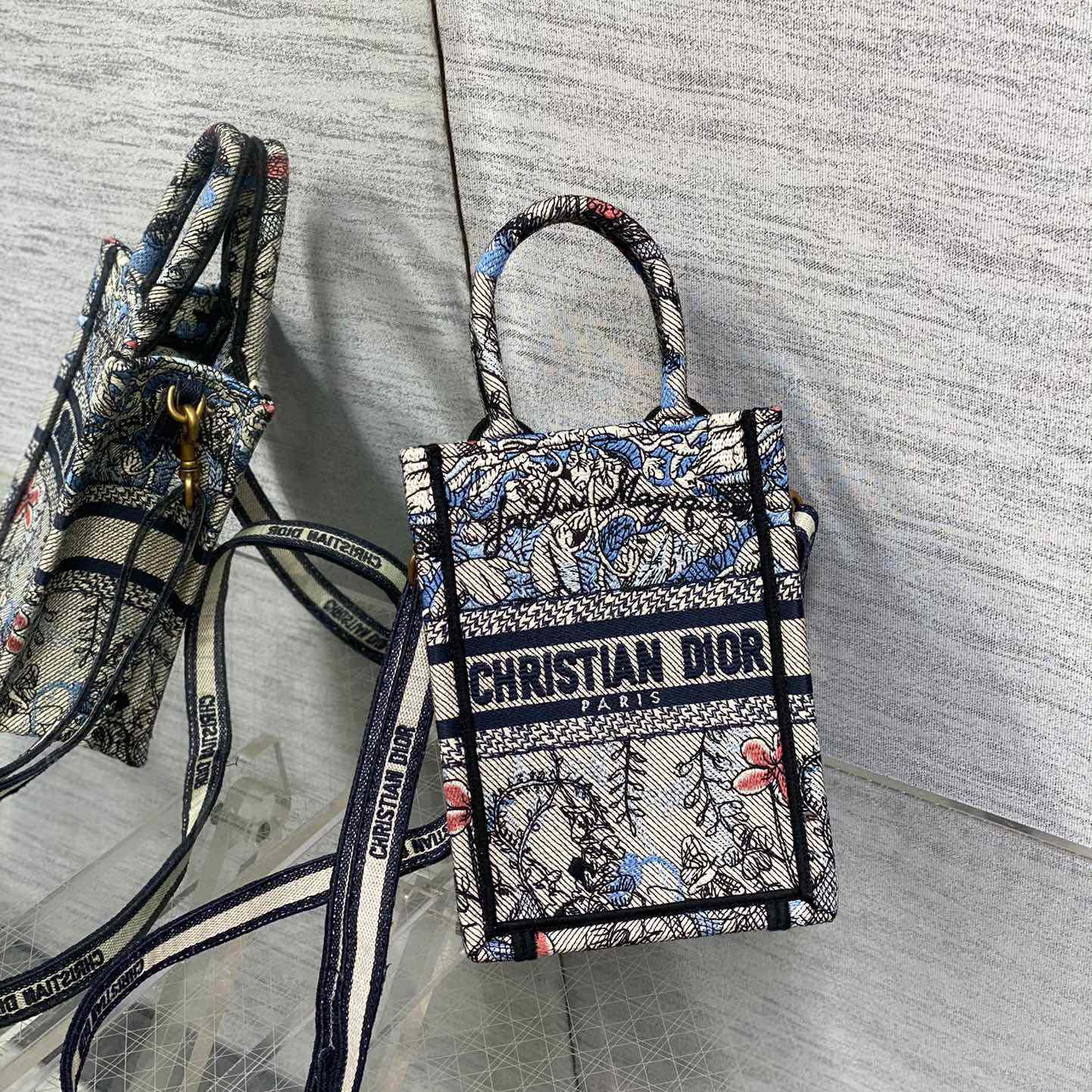 Dior Mini Dior Book Tote Phone Bag - PerfectKickZ