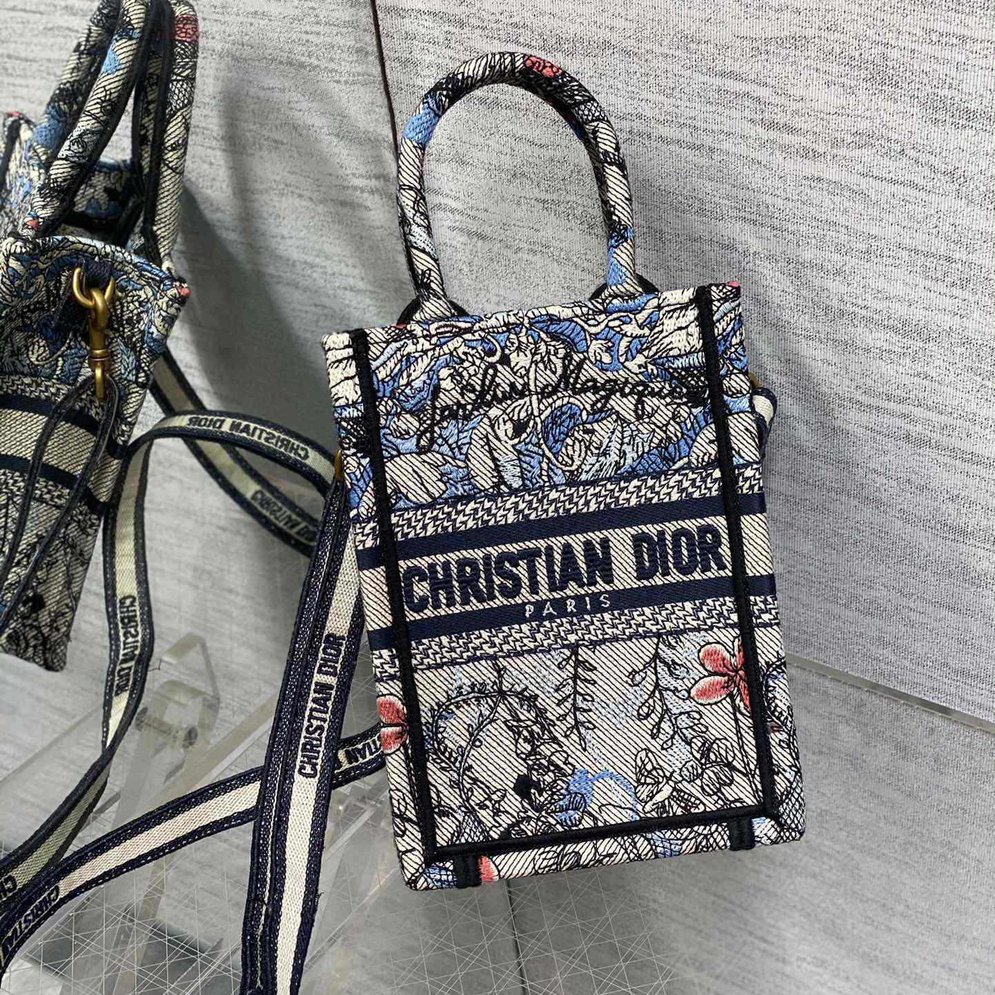 Dior Mini Dior Book Tote Phone Bag - PerfectKickZ
