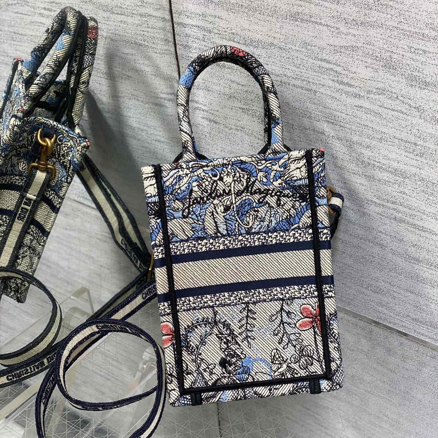 Dior Mini Dior Book Tote Phone Bag - PerfectKickZ