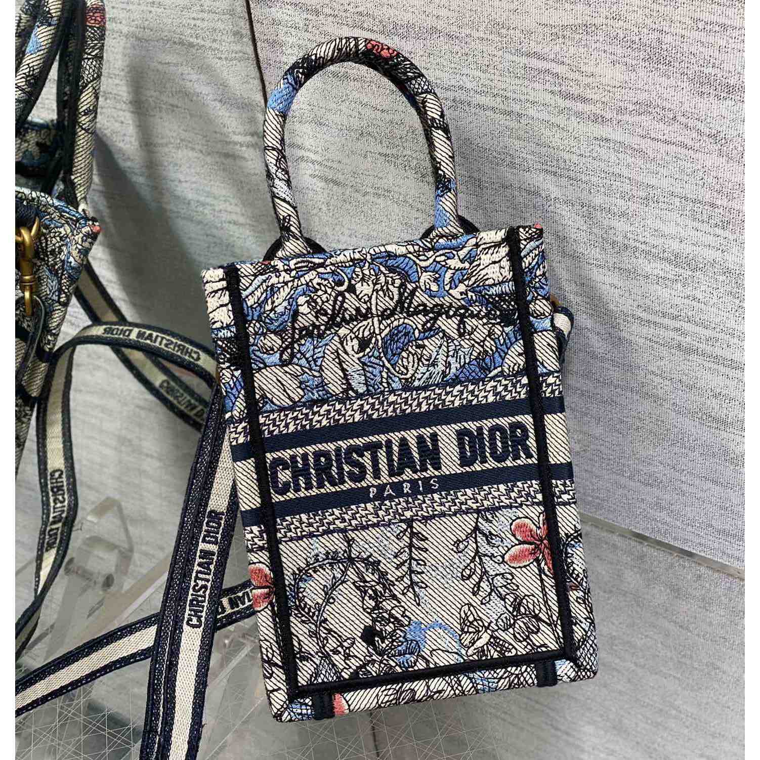 Dior Mini Dior Book Tote Phone Bag - PerfectKickZ