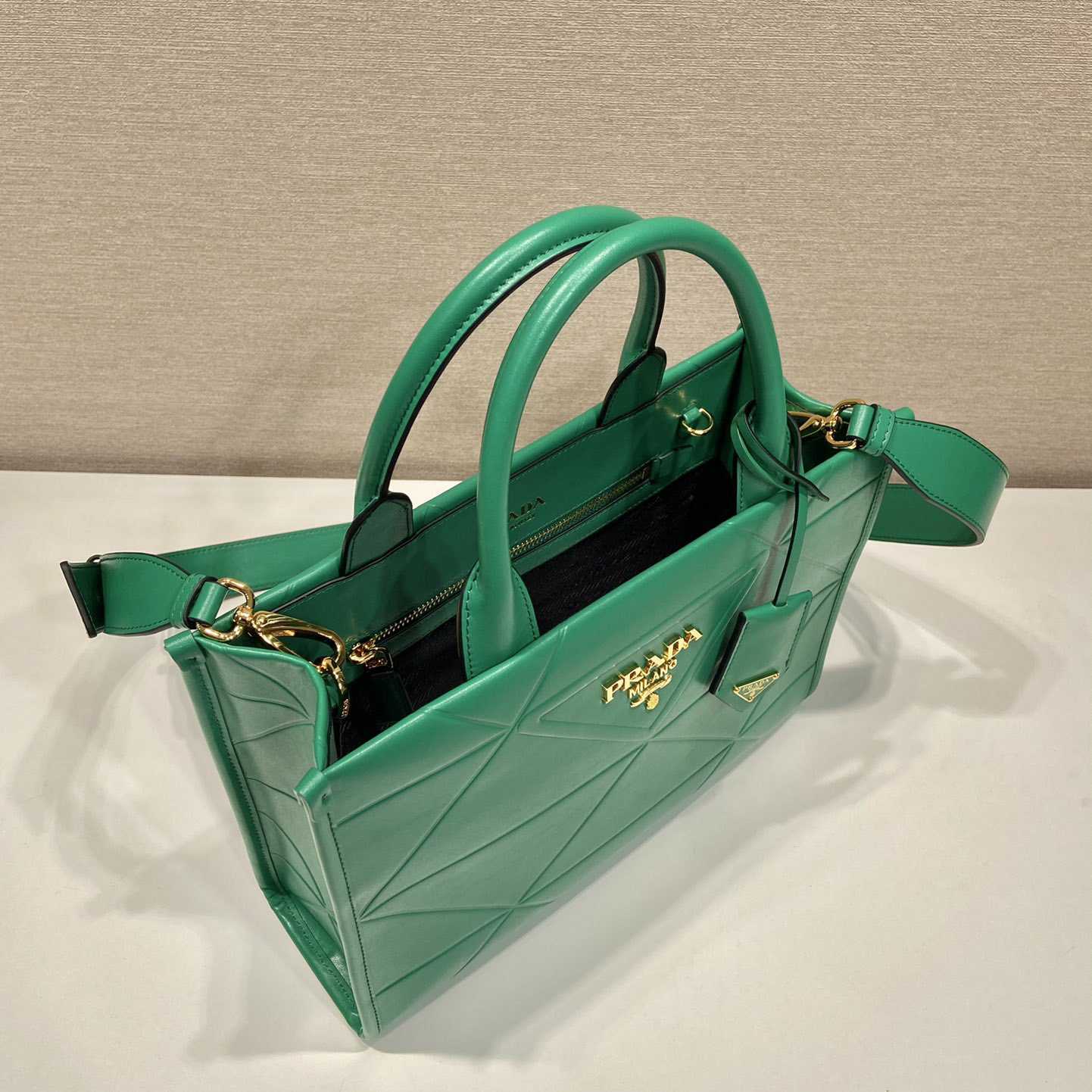 Prada Small Leather Prada Symbole Bag With Topstitching - PerfectKickZ