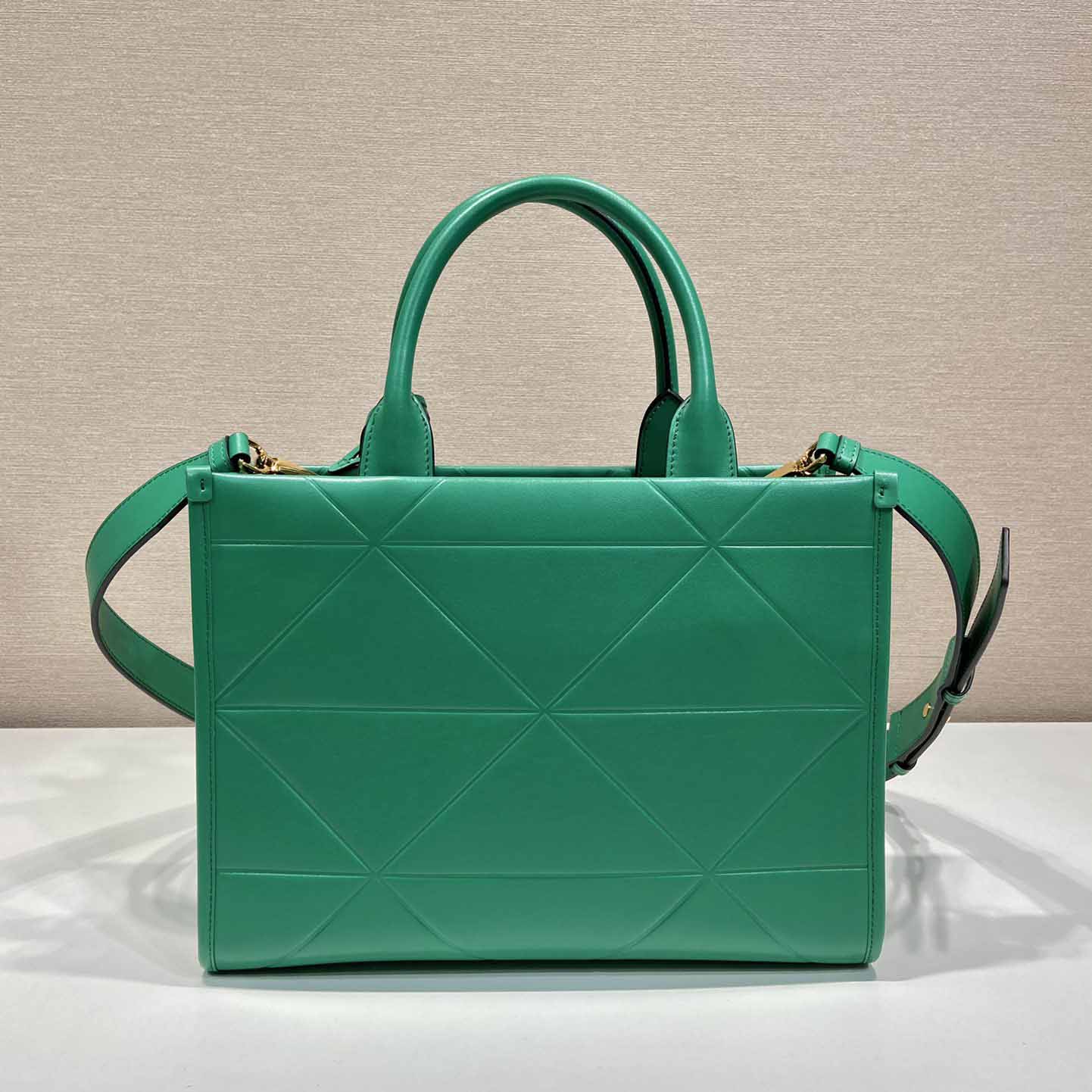 Prada Small Leather Prada Symbole Bag With Topstitching - PerfectKickZ