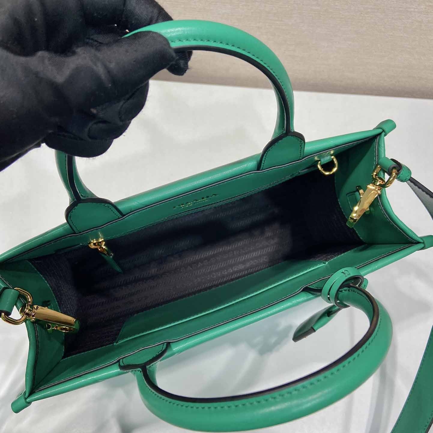 Prada Small Leather Prada Symbole Bag With Topstitching - PerfectKickZ