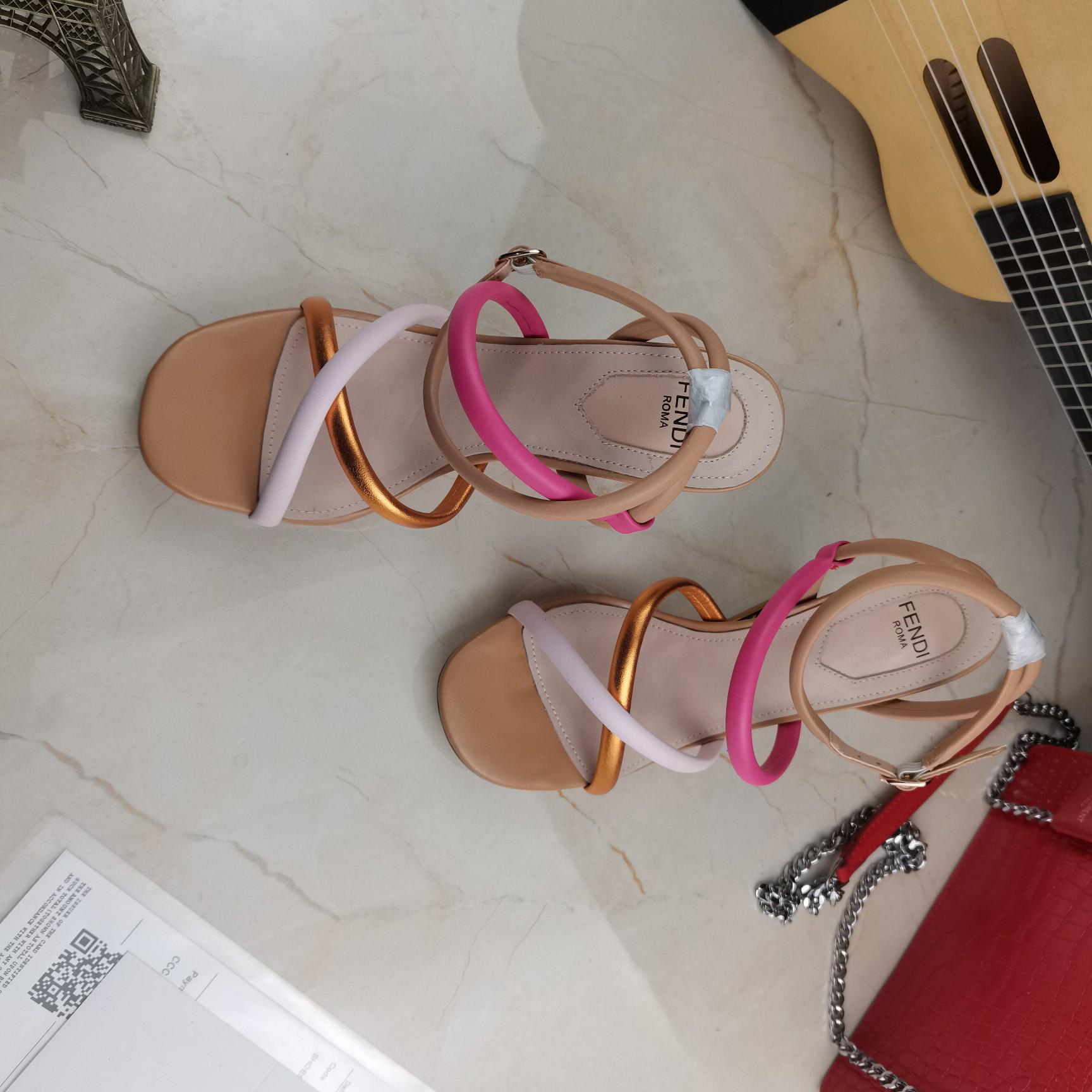 Fendi Women's Purple First Leather Sandal - PerfectKickZ