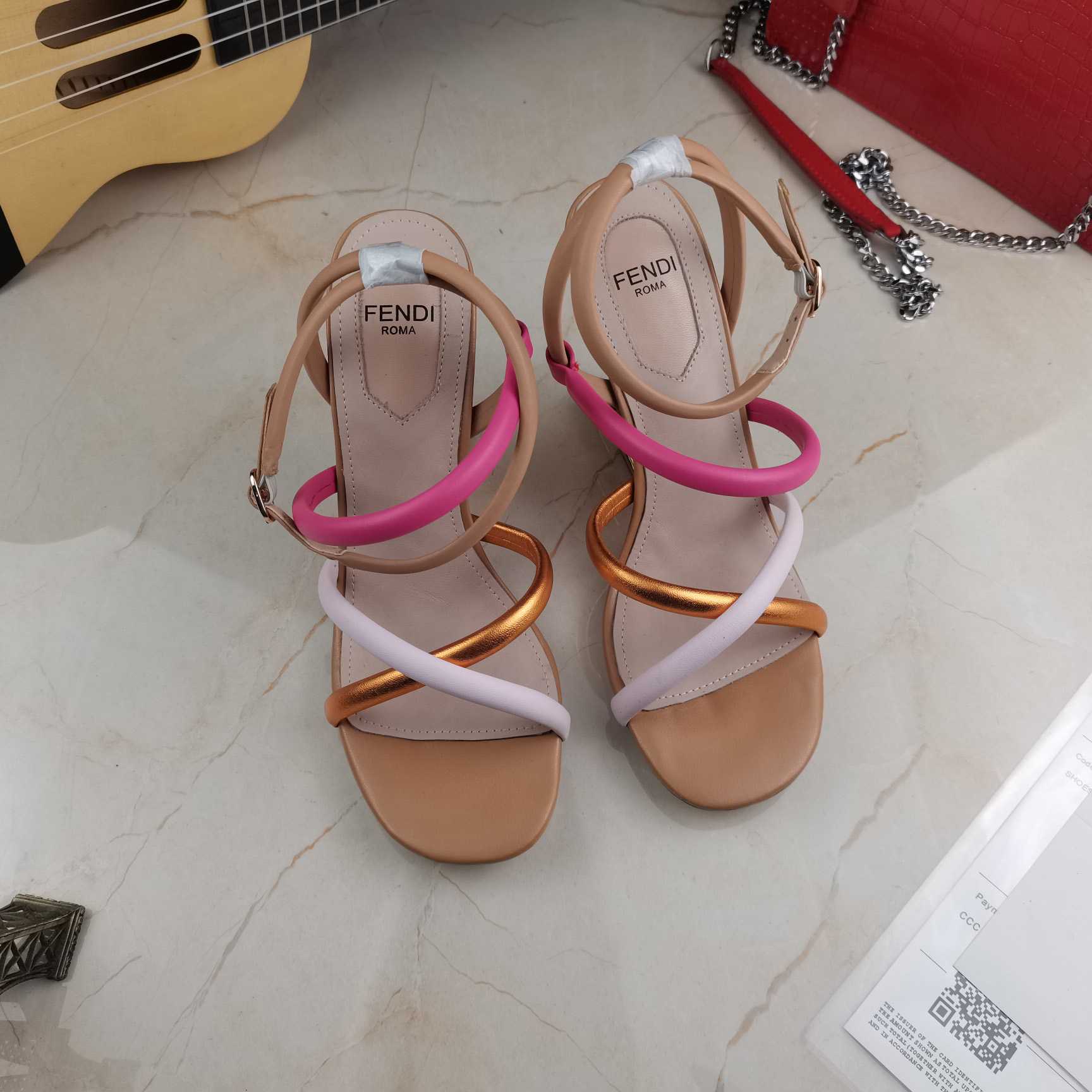 Fendi Women's Purple First Leather Sandal - PerfectKickZ