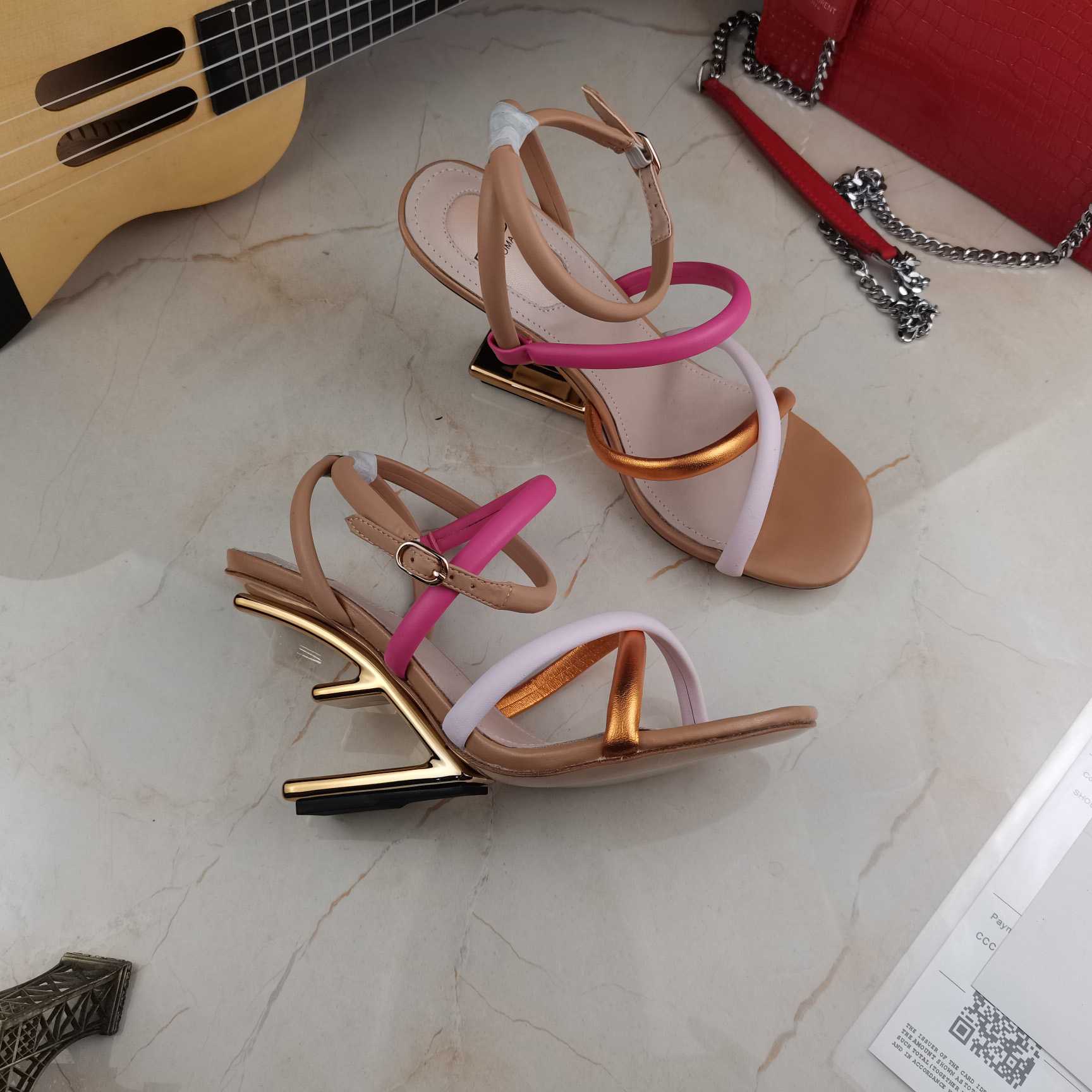 Fendi Women's Purple First Leather Sandal - PerfectKickZ