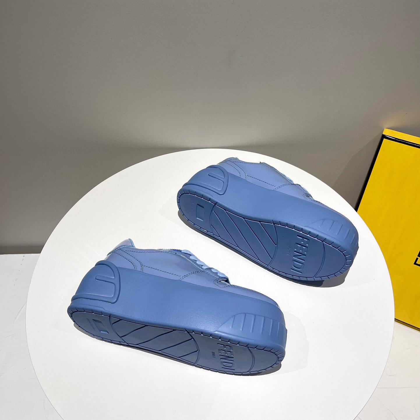 Fendi Fashion Show Blue Leather Low-Tops Sneaker  - PerfectKickZ