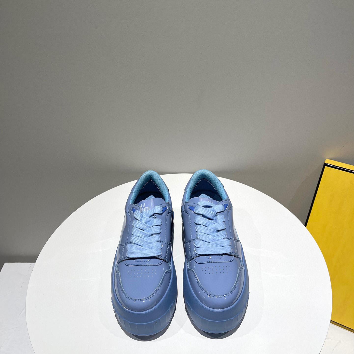 Fendi Fashion Show Blue Leather Low-Tops Sneaker  - PerfectKickZ