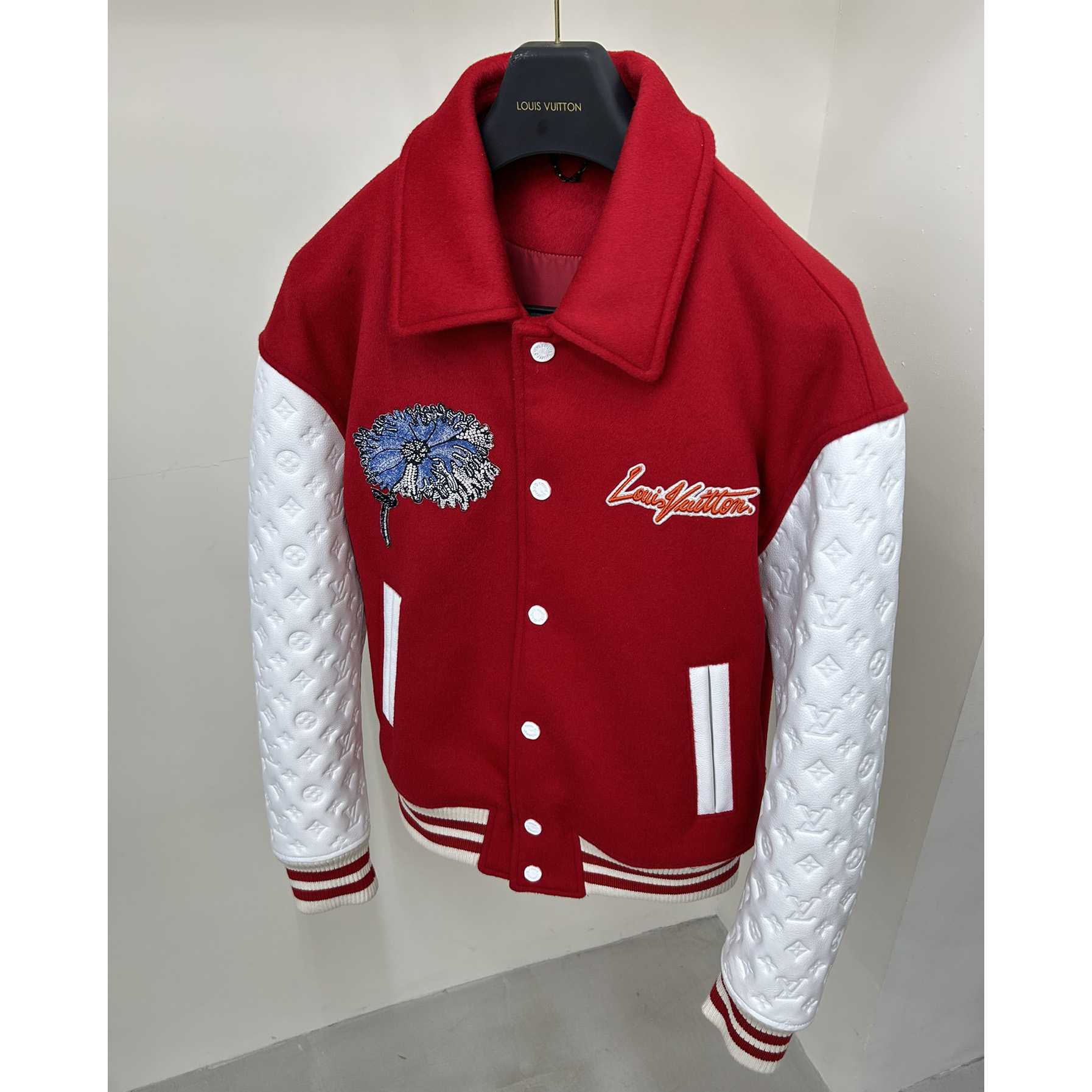 Louis Vuitton LV x YK Psychedelic Flower Embroidered Varsity Blouson   1AB8I2 - PerfectKickZ