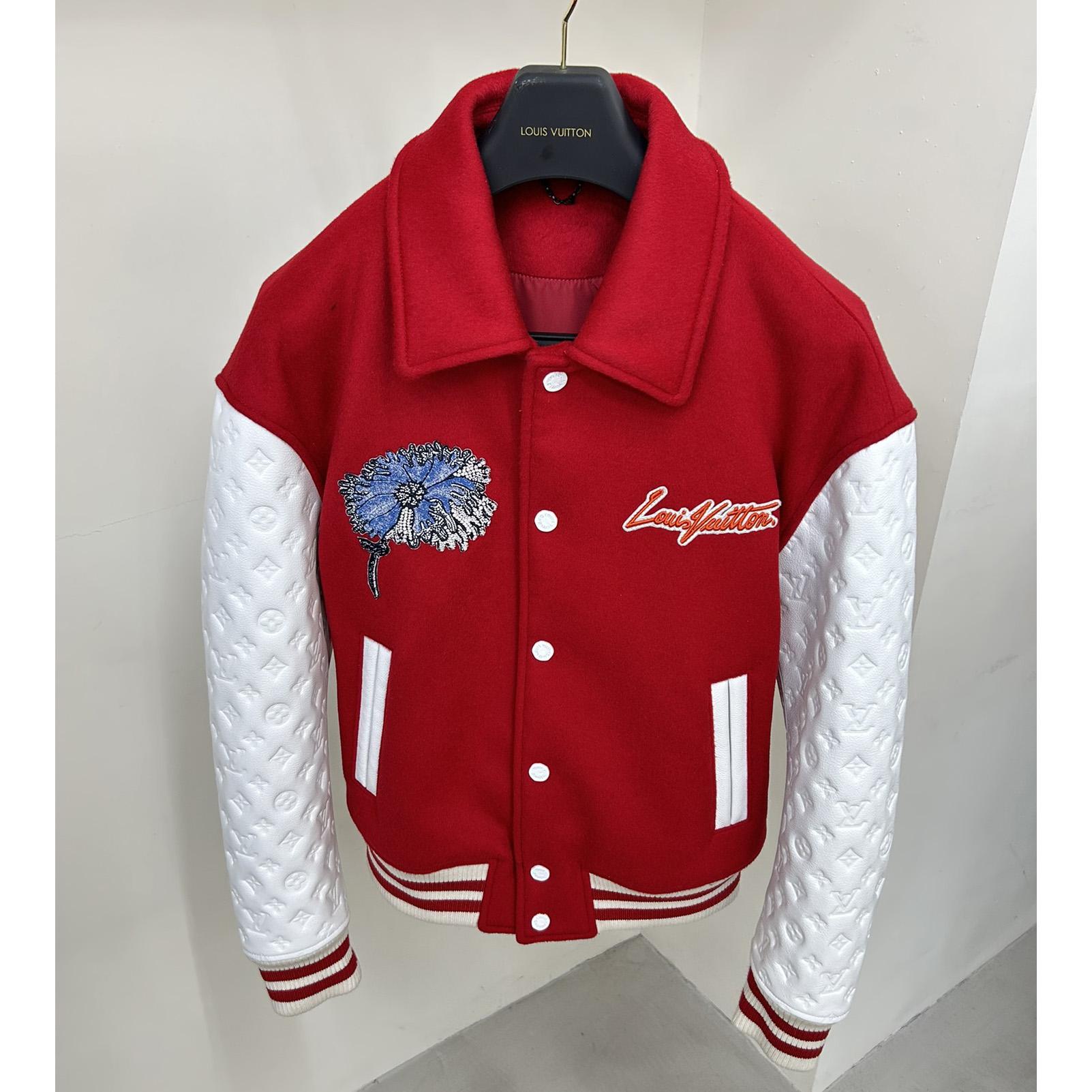 Louis Vuitton LV x YK Psychedelic Flower Embroidered Varsity Blouson   1AB8I2 - PerfectKickZ