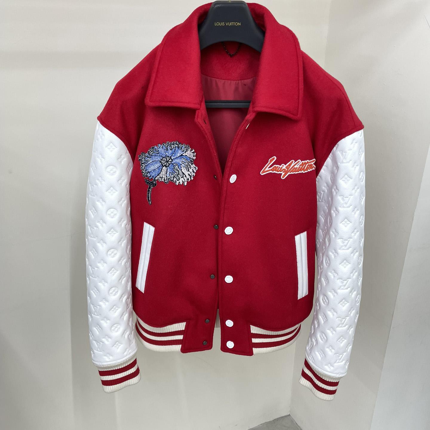 Louis Vuitton LV x YK Psychedelic Flower Embroidered Varsity Blouson   1AB8I2 - PerfectKickZ