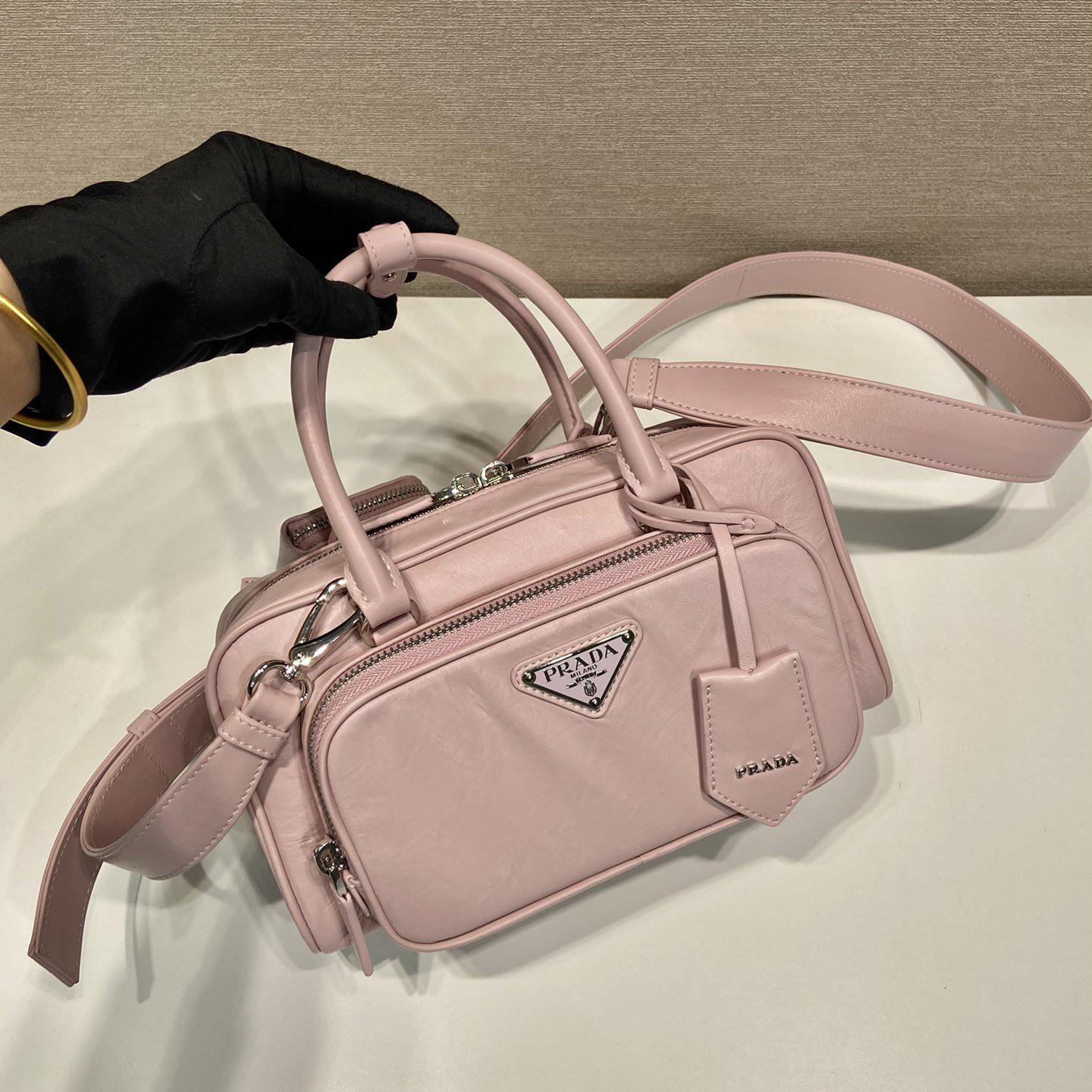 Prada Antique Nappa Leather Multi-pocket Top-handle Bag - PerfectKickZ