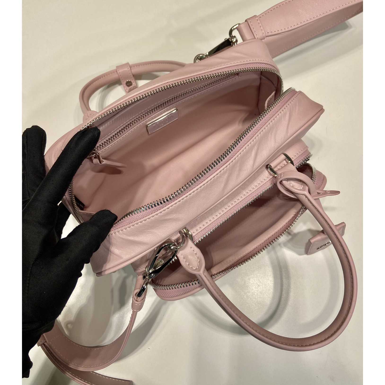 Prada Antique Nappa Leather Multi-pocket Top-handle Bag - PerfectKickZ