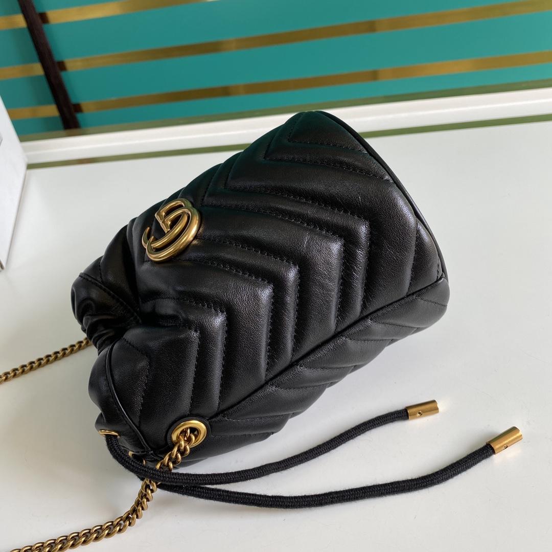 Gucci GG Marmont Mini Bucket Bag(19-17cm) - PerfectKickZ