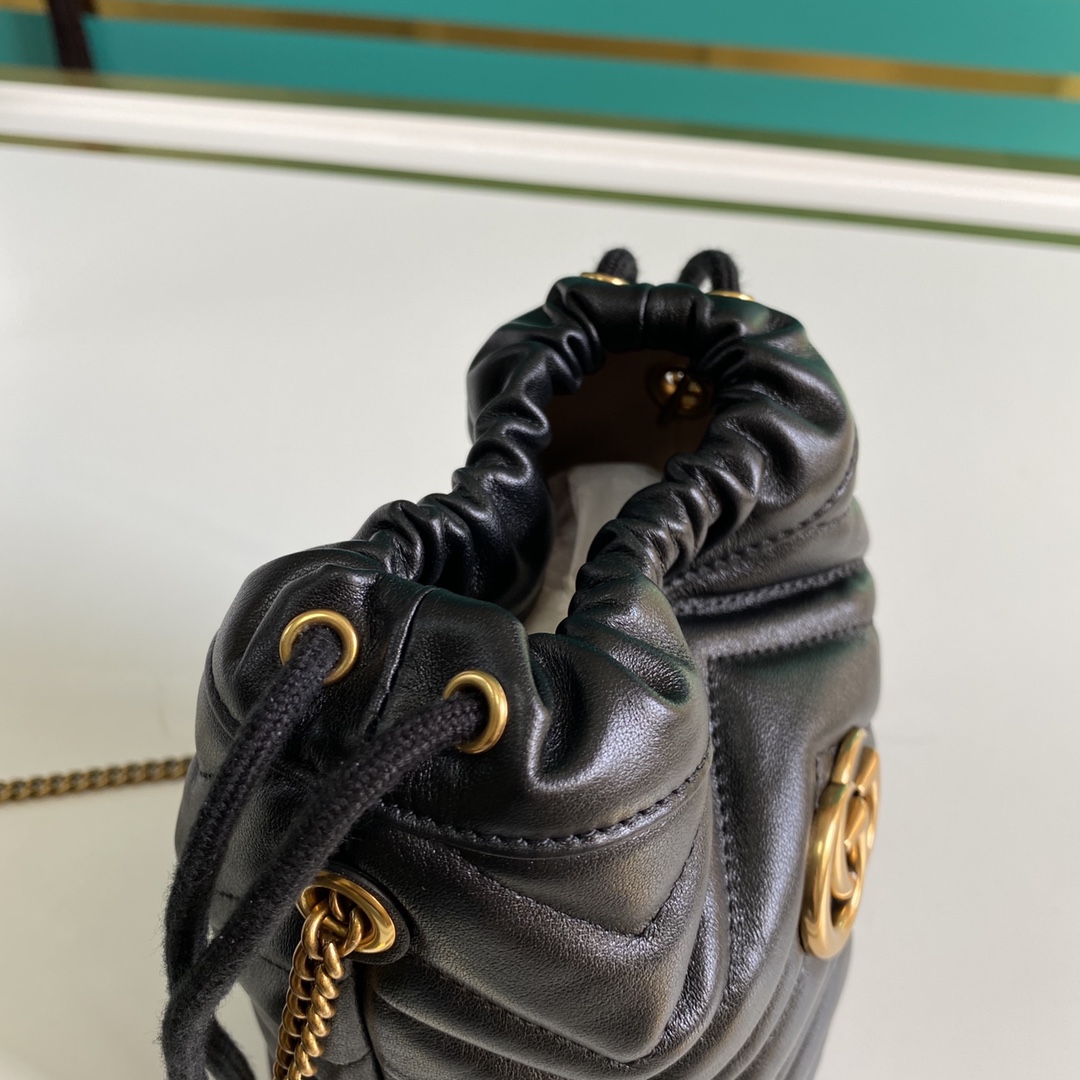 Gucci GG Marmont Mini Bucket Bag(19-17cm) - PerfectKickZ