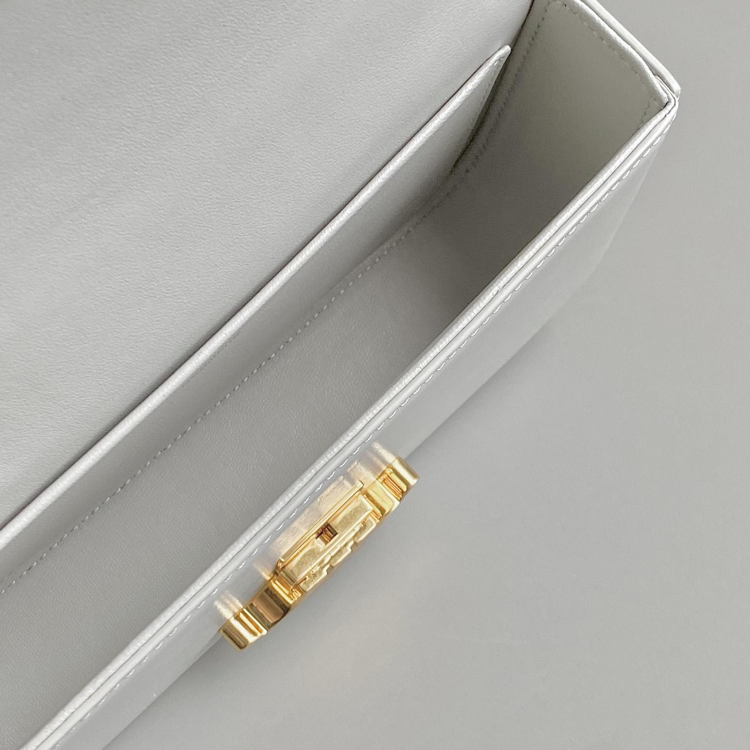 Celine Chain Shoulder Bag Triomphe In Shiny Calfskin - PerfectKickZ