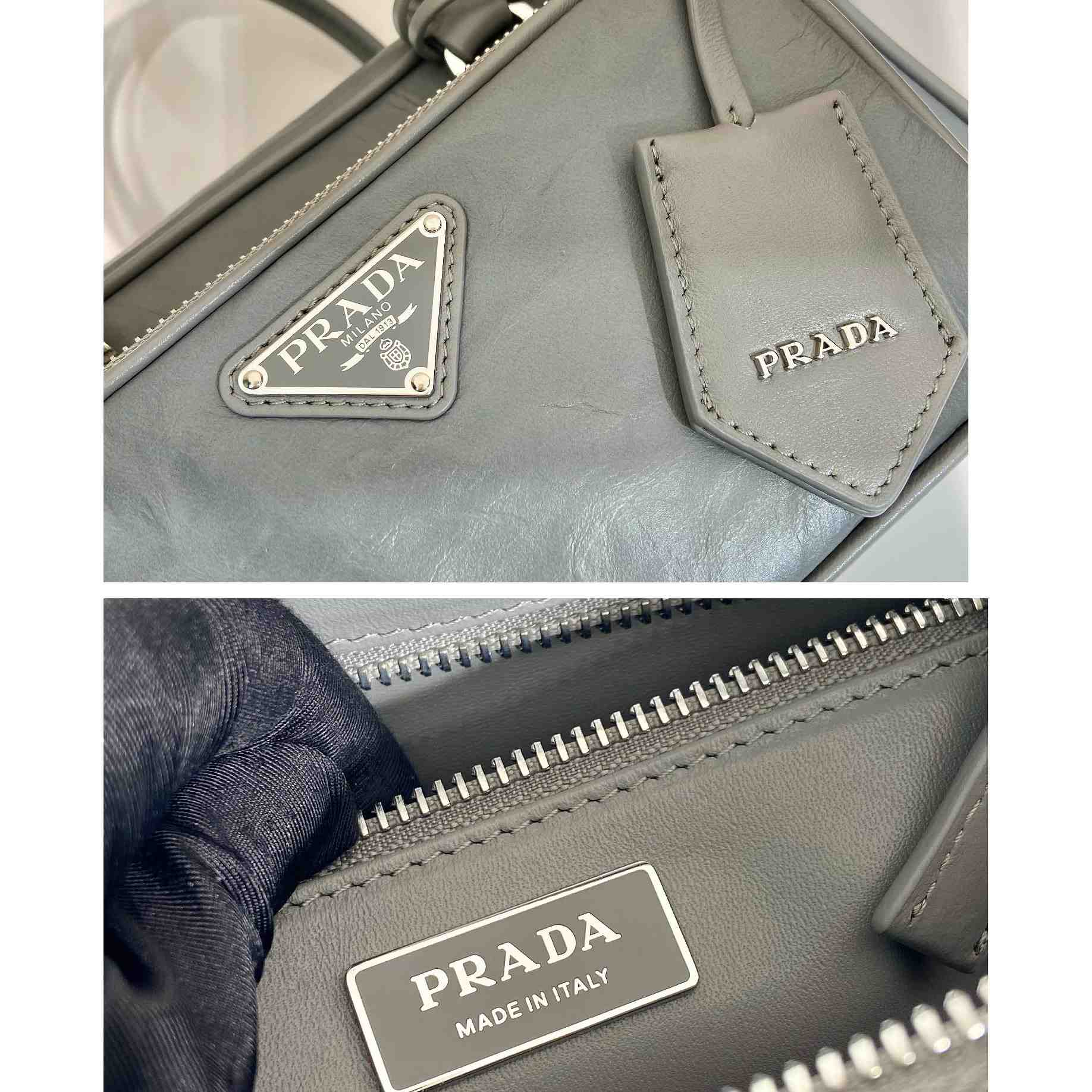 Prada Antique Nappa Leather Multi-pocket Top-handle Bag - PerfectKickZ